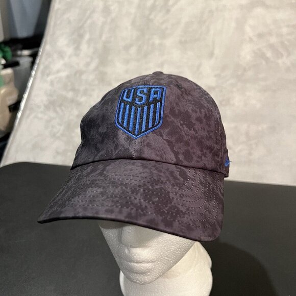 Nike USMNT Soccer Hat Men's One Size Adjustable Gray Heritage 86 Cap - Picture 2 of 8